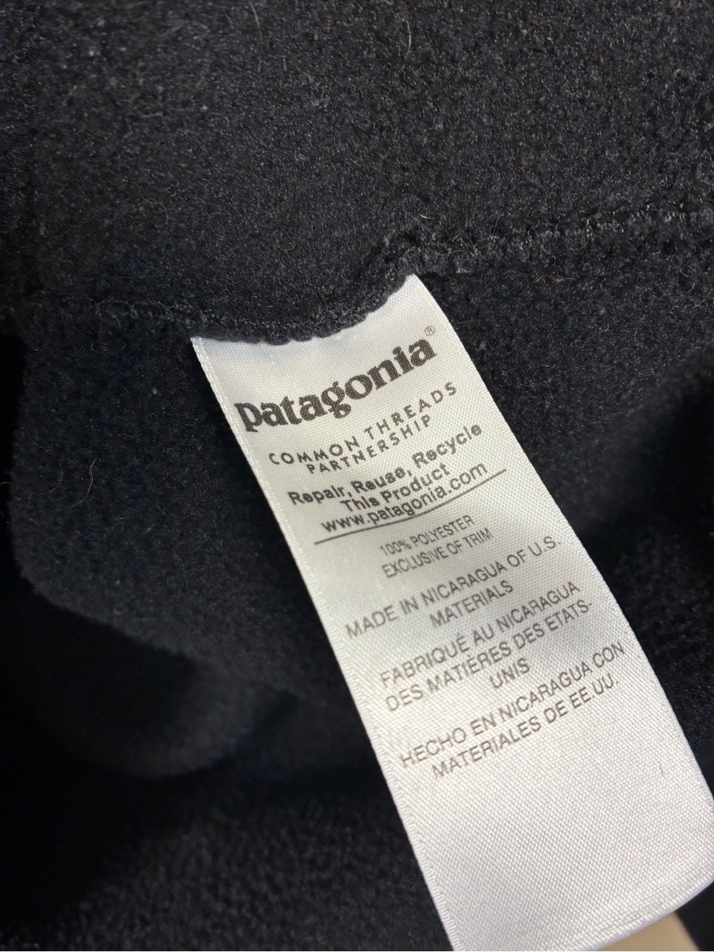 VTG Patagonia Synchilla T Snap Lightweight Fleece Company Logo Pullover Sweat - Picture 7 of 10